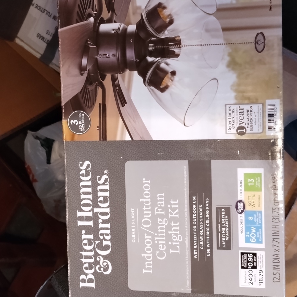 Light kit only for ceiling fan.